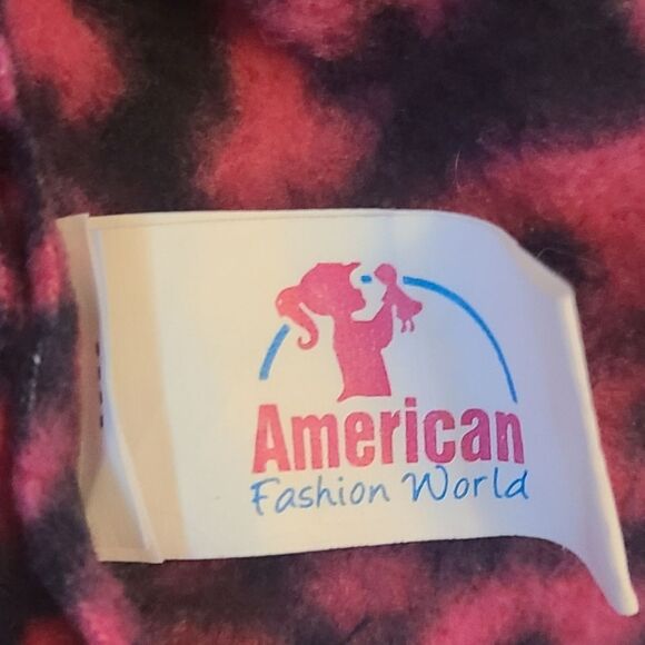 18" Doll Fleece Coat and Kitty Cat Hat Set Pink and Black‎ - Picture 7 of 12